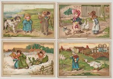 Série complète - enfants en plein air - Lith Gombert (GOX-21-13-2) - 152x103mm