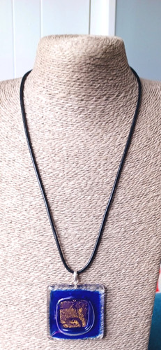 Collana con ciondolo vetro - con,