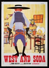 WEST AND SODA manifesto poster Bruno Bozzetto Western Animazione D79