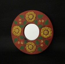 ✅ SPLENDIDO 2° SPECCHIO ORIENTALE IN LEGNO INTAGLIATO E DIPINTO XX SECOLO - 4332