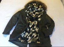 parka uomo invernale Verde Militare Mimetico