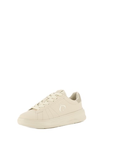 Sneakers stringate donna beige