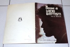 Spartiti LUCIO BATTISTI Le canzoni di Lucio Battisti - 1973 Mogol 11 brani