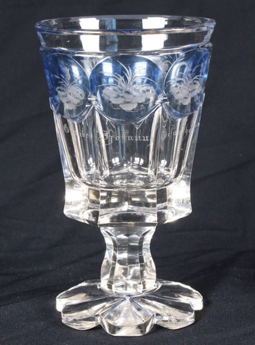 Biedermeier tazza cristallo