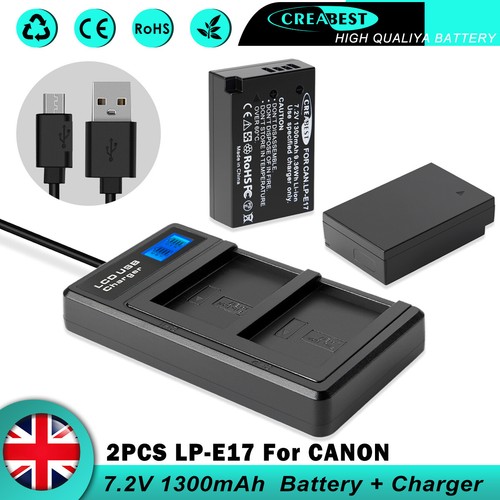 Batteria 1300mah e17 - lp-e17, +