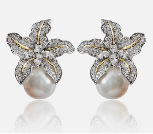 Zara orecchini perno fiori - orecchini,