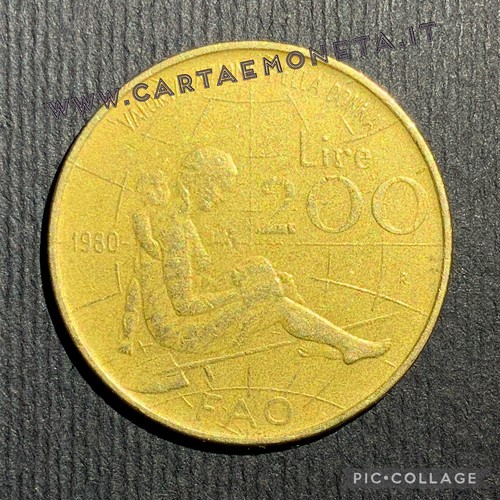 200 lire italia moneta 1980 - lire,