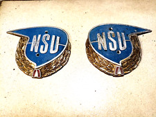 logo stemmi metallo NSU moto anni 50 Originali 