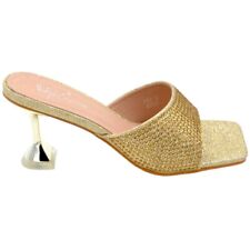Sandali oro donna mule aperti