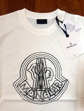 t-shirt uomo moncler tg S bianca list € 530 ultimo sconto 80% nuova