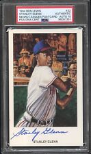 STANLEY GLENN AUTO GRADE 10 PSA/DNA NEGRO LEAGUES POSTCARD 1994 RON LEWIS #32