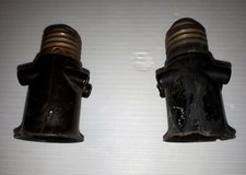 VECCHIO PORTALAMPADE RUBACORRENTE CON DOPPIA PRESA VINTAGE Prezzo x 1 portalampa