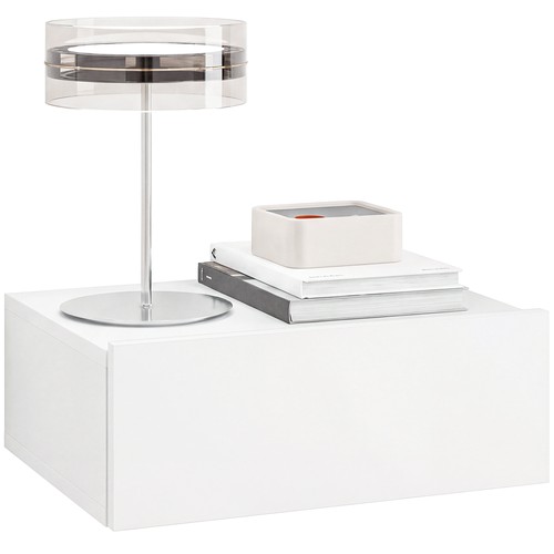 Homcom comodino con cassetto - comodino,
