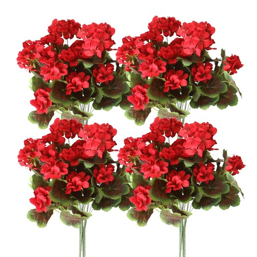 4pcs gerani finti artificiali - 4pcs,