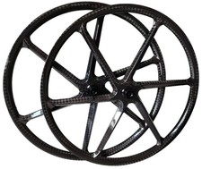 Set ruote 6 raggi fibra di