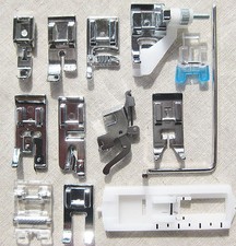 Set 13 piedi premium per macchine da cucire a gambo basso Pfaff - set completo