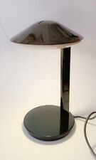 ♥ LAMPADA DA TAVOLO IN METALLO VERNICIATO NERO VINTAGE DESIGN ANNI 80 martinelli