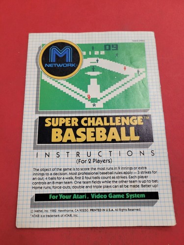 Super challenge baseball atari - super,
