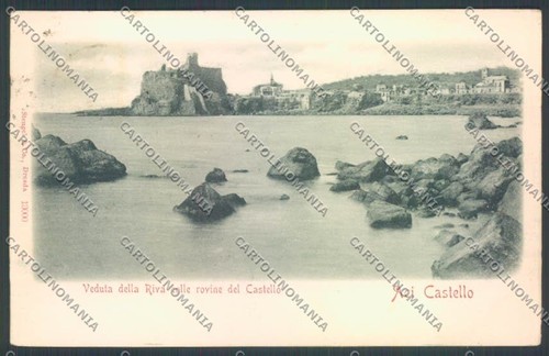 Catania aci castello cartolina - catania,