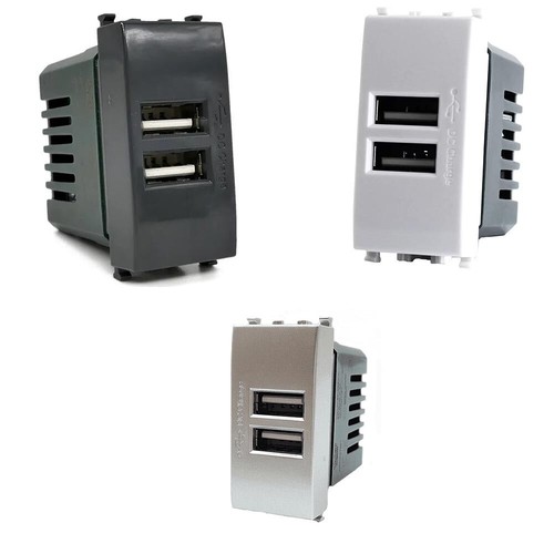 Doppio modulo presa - , usb