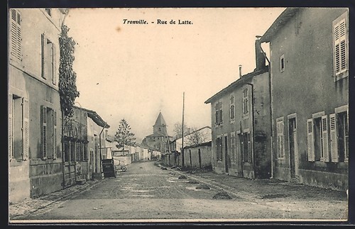 Cpa tronville rue latte - tronville,,