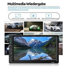 Stereo Auto AUTORADIO Universale 7 Pollici STEREO BLUETOOTH USB Radio NUOVO