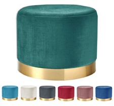 Pouf Puff Velluto Poggiapiedi