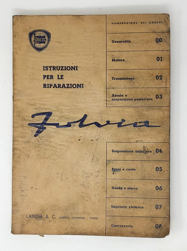 Lancia fulvia istruzioni per - fulvia,