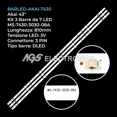 Kit barre strip - 3, led