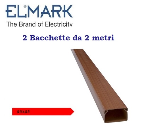 Canalina 25x25 bacchette 2m - 2,