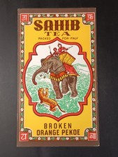 cartoncino pubblicitario SAHIB TEA (14x24 cm)