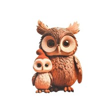 Flick & Flock Gufo Gufetto in legno da appendere 13x19 cm - Fronte Retro 1G8S