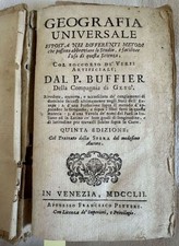 GEOGRAFIA UNIVERSALE CLAUDIO BUFFIER 1752 TRATTATO DELLA SFERA ARMILLARE