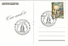 ITALIA 1995 FIUGGI XVII CONGRESSO NAZIONALE MSI-DN ANNULLO CARTOLINA