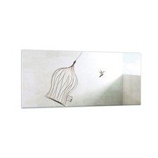 Quadro su Vetro 120x50cm Volo