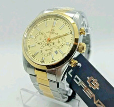 OROLOGIO UOMO LORENZ CRONOGRAFO ORO E ACCIAIO, QUADRANTE CHAMPAGNE, CASSA 40mm