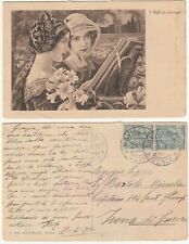 ILLUSTRATORE - ARTIST SIGNED - C. SACCAGGI - I GIGLI - VIAGG. 1916 -94186-