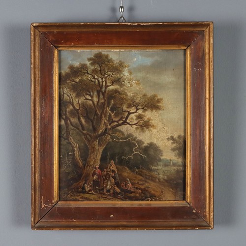 Dipinto antico paesaggio con - dipinto,