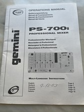 Gemini 700i mixer - gemini, ps-700i