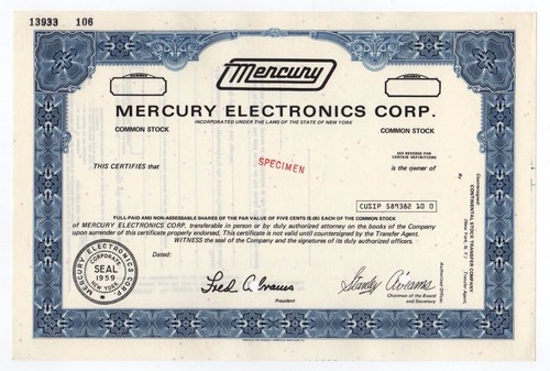 Specimen mercury electronics - -,