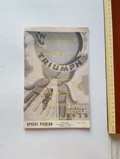 Triumph catalogo produzione 1929 moto depliant originale italiano anteguerra