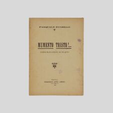 Copione Teatro  Mumento tristo! Scene napoletane in un atto 1903