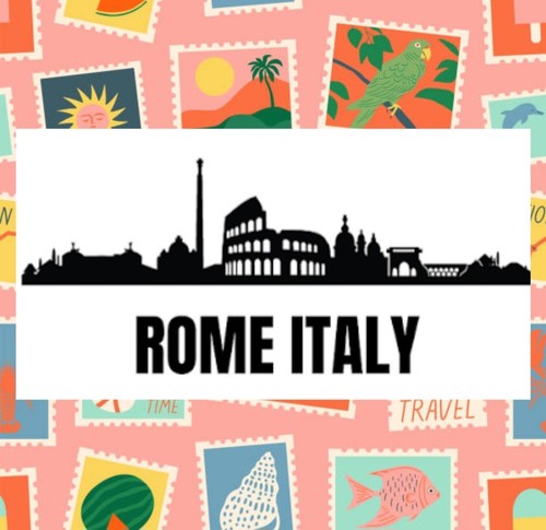 Roma italia adesivo skyline - adesivo,