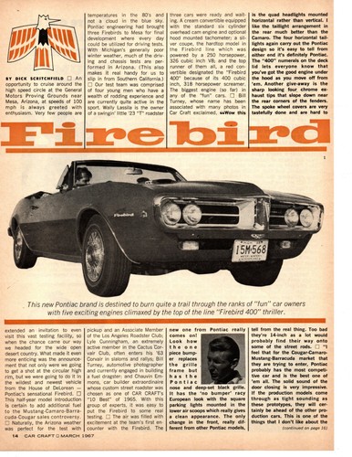 1967 pontiac firebird 400 - firebird,
