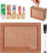 Salvadanaio Conta Soldi,Salvadanaio in Legno, Bank Box,Salvadanaio Contatore,Sal