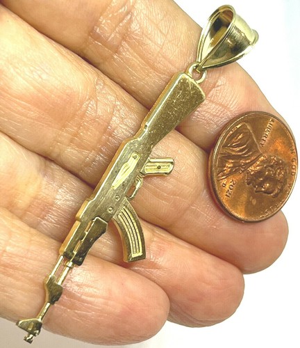 Ciondolo pistola oro - ak47, vero