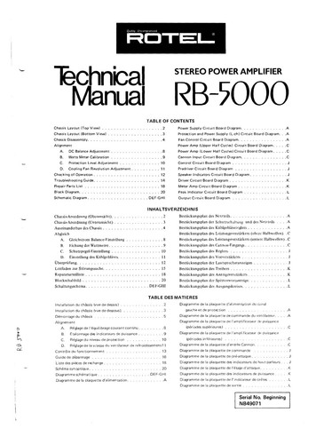 Manuale servizio per rotel - per,