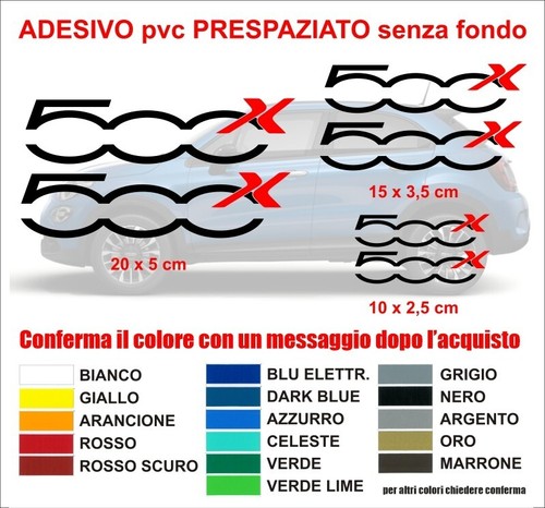 Kit adesivi fiat 500 - kit,