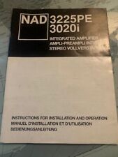 Owners manual NAD 3020i 3225PE