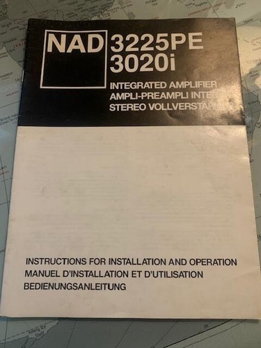 Owners manual nad - 3020i, 3225pe